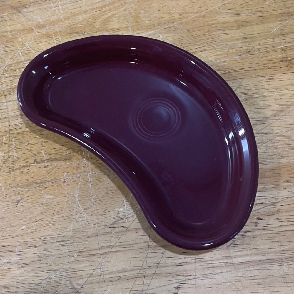 Fiesta Garnet Crescent Salad Plate HLC USA Dark Purple Kidney Side Dish